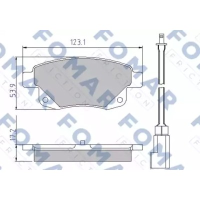 Комплект тормозных колодок, дисковый тормоз FO925281 FOMAR Friction - купить в магазине запчастей по Украине