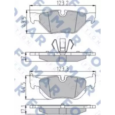 Комплект тормозных колодок, дисковый тормоз FO927281 FOMAR Friction - купить в магазине запчастей по Украине