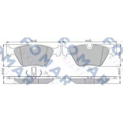 Комплект тормозных колодок, дисковый тормоз FO927381 FOMAR Friction - купить в магазине запчастей по Украине