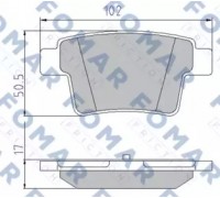 Комплект тормозных колодок, дисковый тормоз FOMAR Friction FO 928581 FO928581 FOMAR Friction - купить в магазине запчастей по Украине