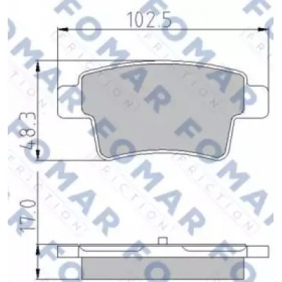 Комплект тормозных колодок, дисковый тормоз FO929881 FOMAR Friction - купити в магазині запчастин по Україні