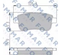 Комплект тормозных колодок, дисковый тормоз FOMAR Friction FO 931581 FO931581 FOMAR Friction - купить в магазине запчастей по Украине