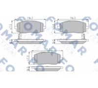 Комплект тормозных колодок, дисковый тормоз FOMAR Friction FO 932281 FO932281 FOMAR Friction - купити в магазині запчастин по Україні