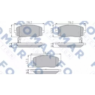 Комплект тормозных колодок, дисковый тормоз FO932281 FOMAR Friction - купити в магазині запчастин по Україні