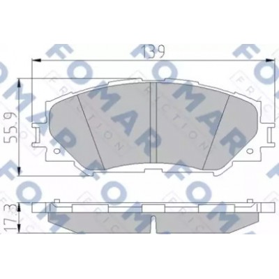 Комплект тормозных колодок, дисковый тормоз FO932781 FOMAR Friction - купити в магазині запчастин по Україні