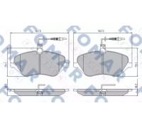 Комплект тормозных колодок, дисковый тормоз FOMAR Friction FO 934981 FO934981 FOMAR Friction - купити в магазині запчастин по Україні