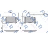 Комплект тормозных колодок, дисковый тормоз FOMAR Friction FO 935481 FO935481 FOMAR Friction - купити в магазині запчастин по Україні