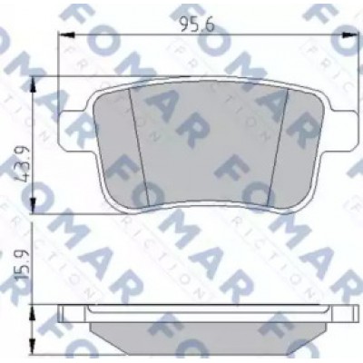 Комплект тормозных колодок, дисковый тормоз FO935681 FOMAR Friction - купить в магазине запчастей по Украине