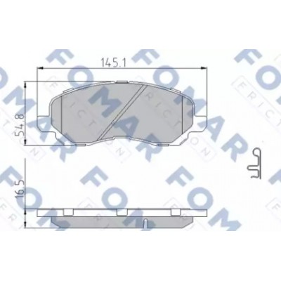 Комплект тормозных колодок, дисковый тормоз FO935881 FOMAR Friction - купити в магазині запчастин по Україні