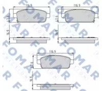 Комплект тормозных колодок, дисковый тормоз FOMAR Friction FO 936481 FO936481 FOMAR Friction - купить в магазине запчастей по Украине