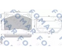 Комплект тормозных колодок, дисковый тормоз FOMAR Friction FO 996481 FO996481 FOMAR Friction - купить в магазине запчастей по Украине