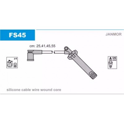 Комплект проводов зажигания FS45 JANMOR - купить в магазине запчастей по Украине