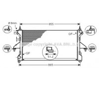Радиатор, охлаждение двигателя AVA QUALITY COOLING FT2399 FT2399 AVA QUALITY COOLING - купить в магазине запчастей по Украине