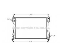 Радиатор, охлаждение двигателя AVA QUALITY COOLING FT2454 FT2454 AVA QUALITY COOLING - купить в магазине запчастей по Украине