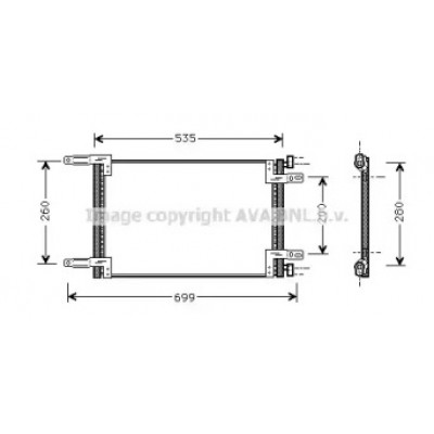 Конденсатор, кондиционер FT5248 AVA QUALITY COOLING - купить в магазине запчастей по Украине