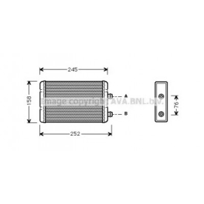Теплообменник, отопление салона FT6220 AVA QUALITY COOLING - купить в магазине запчастей по Украине