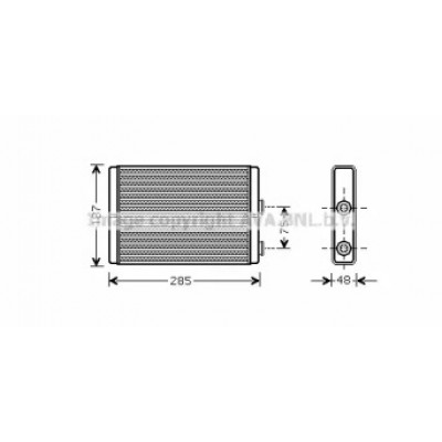 Теплообменник, отопление салона FT6325 AVA QUALITY COOLING - купить в магазине запчастей по Украине