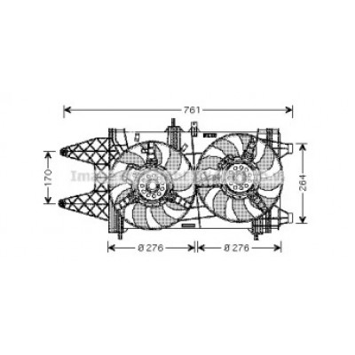 Вентилятор, охлаждение двигателя FT7521 AVA QUALITY COOLING - купить в магазине запчастей по Украине