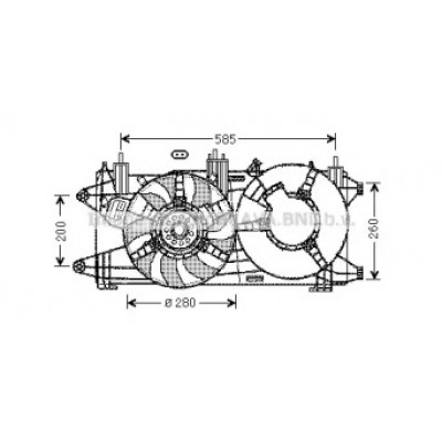 Вентилятор, охлаждение двигателя FT7573 AVA QUALITY COOLING - купить в магазине запчастей по Украине