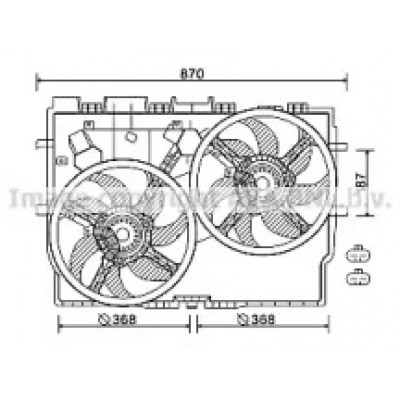 Вентилятор, охлаждение двигателя FT7583 AVA QUALITY COOLING - купить в магазине запчастей по Украине
