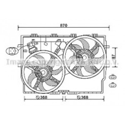 Вентилятор, охлаждение двигателя FT7587 AVA QUALITY COOLING - купить в магазине запчастей по Украине