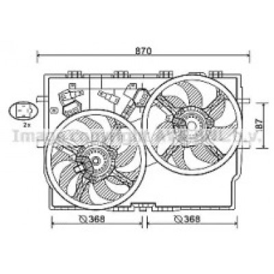 Вентилятор, охлаждение двигателя FT7588 AVA QUALITY COOLING - купить в магазине запчастей по Украине
