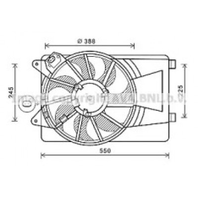 Вентилятор, охлаждение двигателя FT7594 AVA QUALITY COOLING - купить в магазине запчастей по Украине