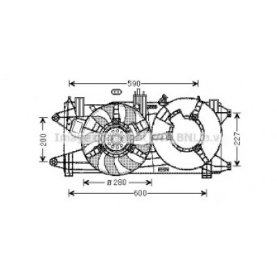 Вентилятор, охлаждение двигателя FT7596 AVA QUALITY COOLING - купить в магазине запчастей по Украине