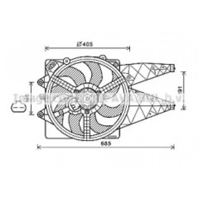 Вентилятор, охлаждение двигателя FT7603 AVA QUALITY COOLING - купить в магазине запчастей по Украине