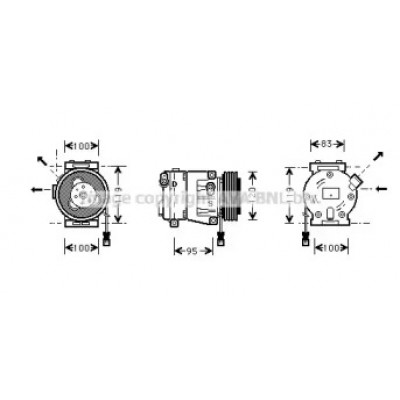 Компрессор, кондиционер FTK050 AVA QUALITY COOLING - купить в магазине запчастей по Украине