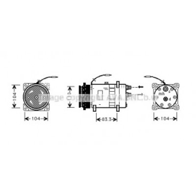 Компрессор, кондиционер FTK064 AVA QUALITY COOLING - купить в магазине запчастей по Украине