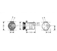 Компрессор, кондиционер AVA QUALITY COOLING FTK086 FTK086 AVA QUALITY COOLING - купить в магазине запчастей по Украине