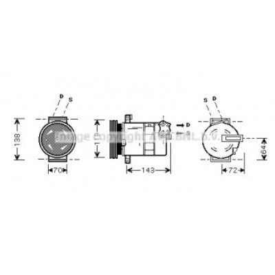 Компрессор, кондиционер FTK086 AVA QUALITY COOLING - купить в магазине запчастей по Украине