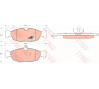 Комплект тормозных колодок, дисковый тормоз TRW GDB1040 GDB1040 TRW - купить в магазине запчастей по Украине