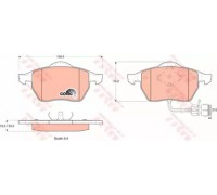 Комплект тормозных колодок, дисковый тормоз TRW GDB1049 GDB1049 TRW - купить в магазине запчастей по Украине