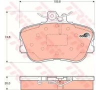 Комплект тормозных колодок, дисковый тормоз TRW GDB1094 GDB1094 TRW - купить в магазине запчастей по Украине