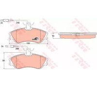 Комплект тормозных колодок, дисковый тормоз TRW GDB1260 GDB1260 TRW - купить в магазине запчастей по Украине