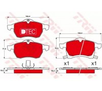 Комплект тормозных колодок, дисковый тормоз TRW GDB1350DTE GDB1350DTE TRW - купить в магазине запчастей по Украине