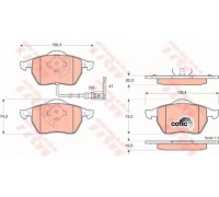 Комплект тормозных колодок, дисковый тормоз TRW GDB1403 GDB1403 TRW - купить в магазине запчастей по Украине