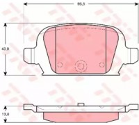 Комплект тормозных колодок, дисковый тормоз TRW GDB1412 GDB1412 TRW - купить в магазине запчастей по Украине