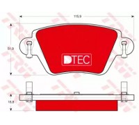 Комплект тормозных колодок, дисковый тормоз TRW GDB1525DTE GDB1525DTE TRW - купить в магазине запчастей по Украине