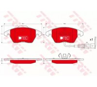 Комплект тормозных колодок, дисковый тормоз TRW GDB1550DTE GDB1550DTE TRW - купить в магазине запчастей по Украине