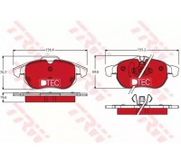 Комплект тормозных колодок, дисковый тормоз TRW GDB1613DTE GDB1613DTE TRW - купить в магазине запчастей по Украине
