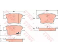 Комплект тормозных колодок, дисковый тормоз TRW GDB1665 GDB1665 TRW - купить в магазине запчастей по Украине