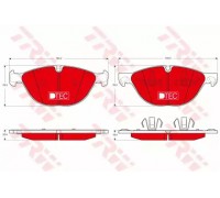 Комплект тормозных колодок, дисковый тормоз TRW GDB1728DTE GDB1728DTE TRW - купить в магазине запчастей по Украине