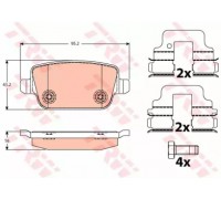 Комплект тормозных колодок, дисковый тормоз TRW GDB1732 GDB1732 TRW - купить в магазине запчастей по Украине