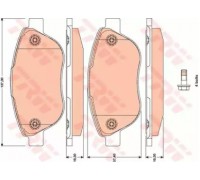 Комплект тормозных колодок, дисковый тормоз TRW GDB1750 GDB1750 TRW - купить в магазине запчастей по Украине