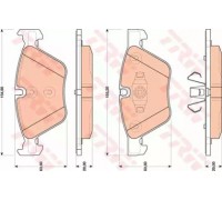 Комплект тормозных колодок, дисковый тормоз TRW GDB1810 GDB1810 TRW - купить в магазине запчастей по Украине