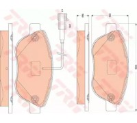 Комплект тормозных колодок, дисковый тормоз TRW GDB1829 GDB1829 TRW - купить в магазине запчастей по Украине
