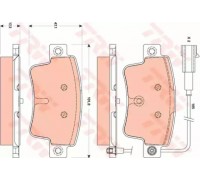 Комплект тормозных колодок, дисковый тормоз TRW GDB1872 GDB1872 TRW - купить в магазине запчастей по Украине